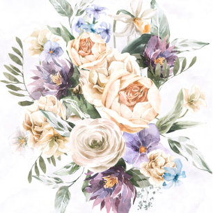 Morado Peony Wildflowers Invitación a la ducha de 