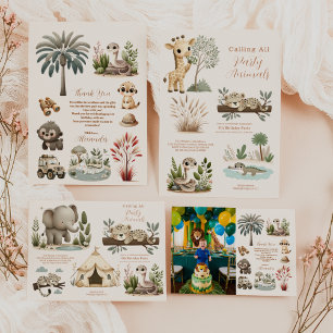 Servilleta De Papel Llamando a todos los animales Fiestas al cumpleaño