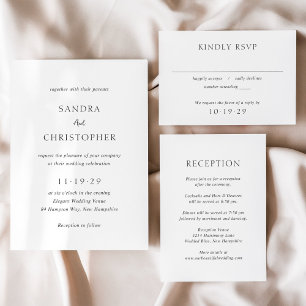 Invitación Sandra Classic Elegant Wedding