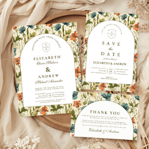 Tarjeta De Agradecimiento Boda de Jardín con Arco Botánico Suave