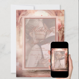 Invitación Elegante Boda romántico