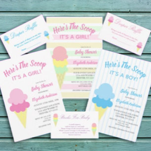 Tarjeta Baby Shower Diaper Raffle de verano de hel