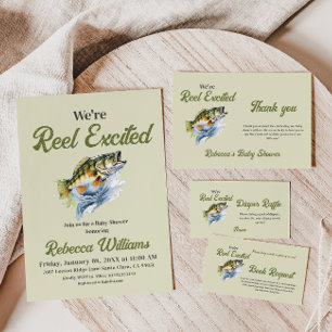 Invitación Baby Shower Emocionado por el rojo verde de la pes