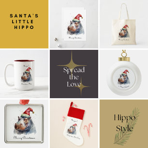 Cojín Decorativo Navidades Hippo, personalizable