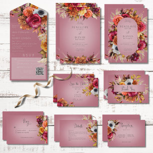 Invitación al marco de la joyería floral vintage F