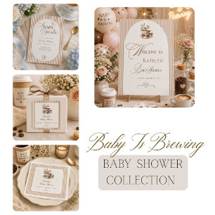 Invitación Se está preparando un bebé Fiesta de Shower de Caf