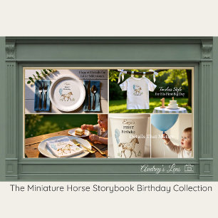 Invitación Caballo Miniatura Personalizado Cumpleaños 1 