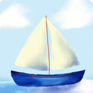 Invitación Pequeña y encantadora Baby Shower en barco de vela