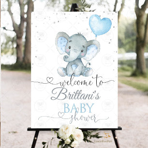 Póster Elefante Poster Baby Shower Safari Elephant