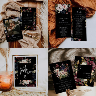 Moody Boda Stationery   Floral acuarela RSVP