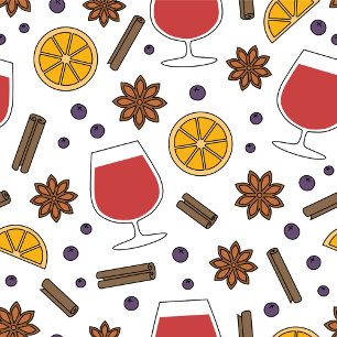Bebida de Navidad de cóctel picante de vino tinto