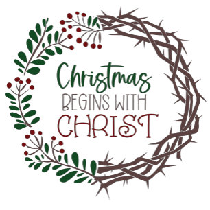 PEGATINA REDONDA NAVIDADES COMIENZAN CON CRISTO