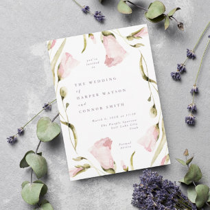 Invitación Boda con marco de flor silvestre Spring Boho Flow