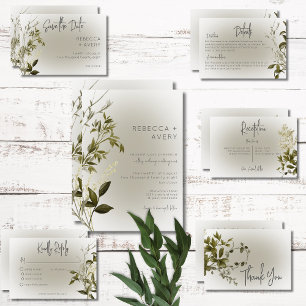Invitación a bodas modernas de Boho Greenery