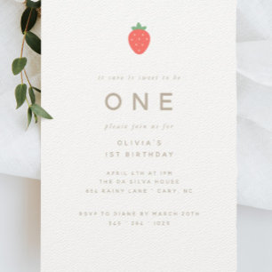 Invitación Dulce Para Ser Un Primer Cumpleaños