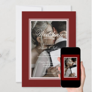 Invitación a la boda roja de Borgoña