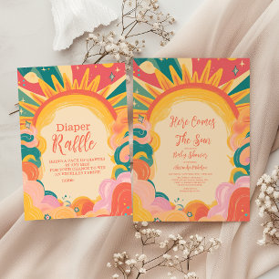 Tarjeta De Recepción Aquí viene el hijo amarillo brillo del hoyo