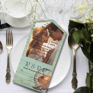 Invitación País ruso de color turquesa Gorra de botes occiden