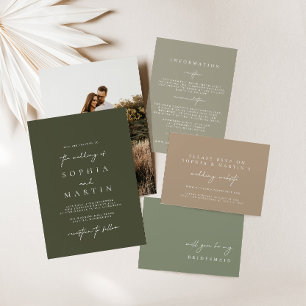 Tarjetas RSVP de boda elegante y moderna