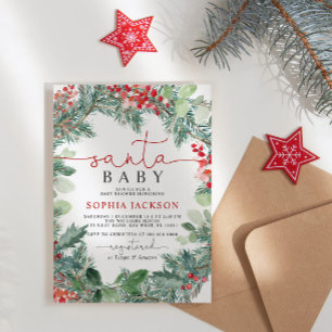 Tarjeta De Recepción Navidades Baby Shower Book for Baby Enclosure Card