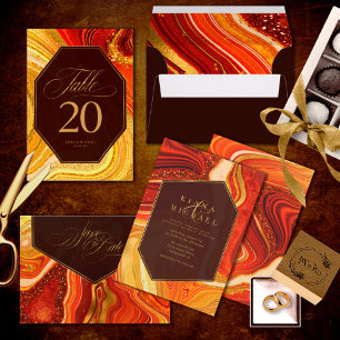 Resumen Agate Bridal Shower Naranja caliente ID827