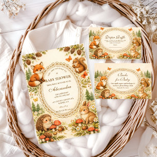 Servilleta De Papel Baby Shower de Animales Caprichosos del Bosque