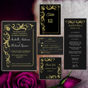Invitación Elegante Boda victoriano