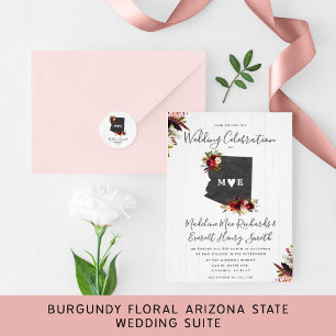 Invitación a la boda de destino del estado de Ariz
