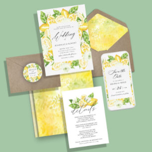 Invitación a la boda de destino del Árbol de limón