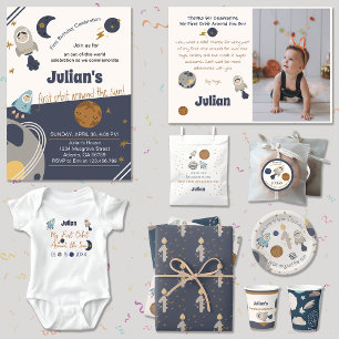Invitación Primer cumpleaños, ¡primera órbita alrededor del s