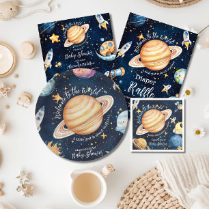 Invitación Baby Shower de la galaxia externa del espacio mode