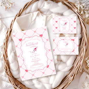 Invitación El día de San Valentín de moda Baby Shower