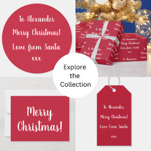 El amor navideño rojo de la navidad de Santa Perso