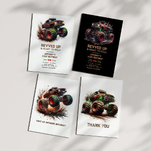 Tarjeta Cumpleaños de Monster Truck