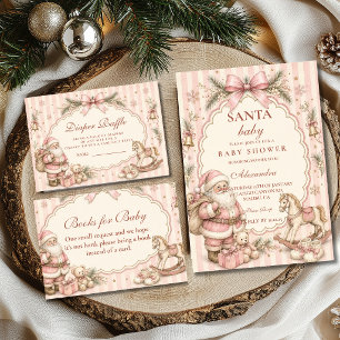 Servilleta De Papel Ducha de bebé de Navidad de Santa Rosa