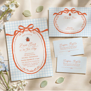 Tarjeta De Agradecimiento Un Pequeño Bicho del Amor en Camino Baby Shower de