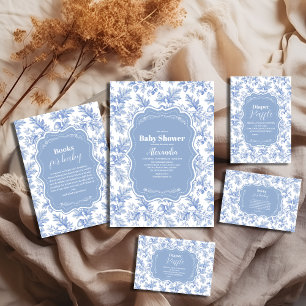 Tarjeta De Recepción Toile De Jouy Woodland Books para el bebé