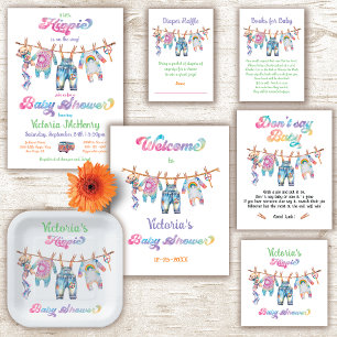 Servilleta De Papel Pequeño hippie tinte de tela de tinta Baby Shower