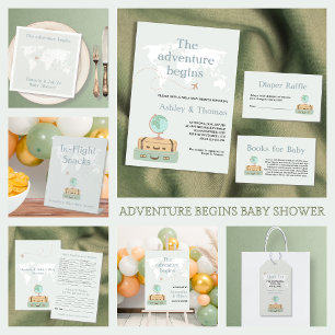 Servilleta De Papel Mapa del mundo de viajes de aventura Baby Shower