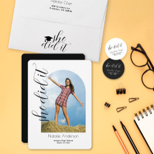 Etiquetas Para Recuerdos Elegante Blanco Moderno Lo Hizo La Fiesta De Gradu