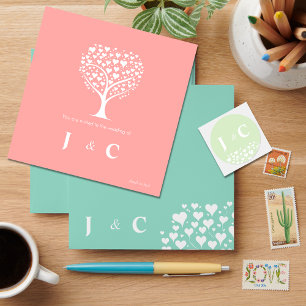 Invitación El amor está en el Boda Minimalista del árbol