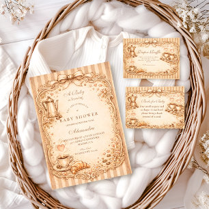Servilleta De Papel Chupito de café para baby shower vintage