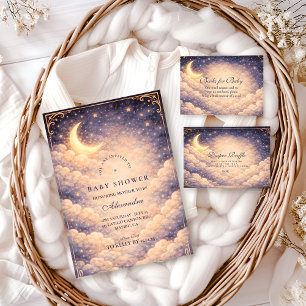 Servilleta De Papel Ducha Celestial de Luna y Estrellas Neutral para B