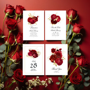 Reserva La Fecha Quinceañera, Rosa de cosecha roja y dorada
