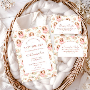 Invitación Ducha de Bebé Jardín Mágico de Hadas