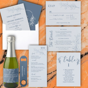 Caja Para Regalos Floral Boho simple Dusty Blue