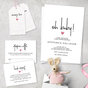 Tarjeta De Recepción Deseos De La moda Para El Juego De La Ducha Para N