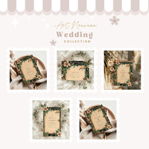 Tarjeta De Agradecimiento Boda Art Nouveau de Ivory Bloom