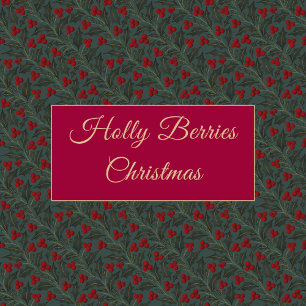Papel De Regalo Bayas de Acebo