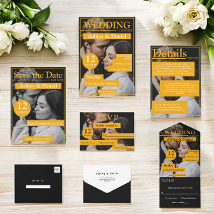 Reserva La Fecha Elegante Moda Revista Estilo Romántico Boda de fot